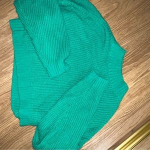 Green knit sweater